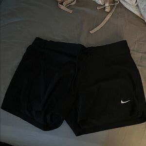 Nike Black Sports Shorts with White Logo